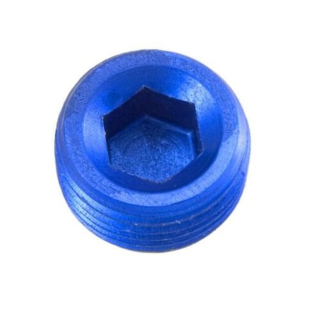 Red Horse Performance -06 (3/8") NPT HEX HEAD PIPE PLUG - BLUE - 2/PKG 932-06-1